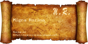 Migra Rozina névjegykártya